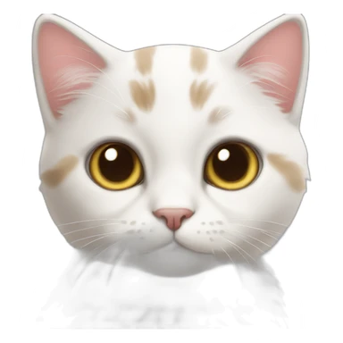 Cute cat looking at u with puppy face sticker