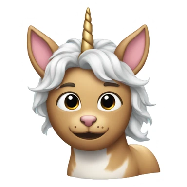unicorn with cat ears sticker
