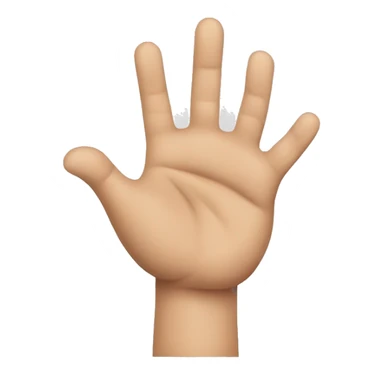 mano con dedo meñique y pulgar flexiona sticker