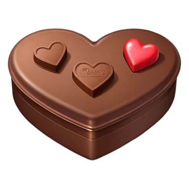 Heart shaped chocolate box sticker