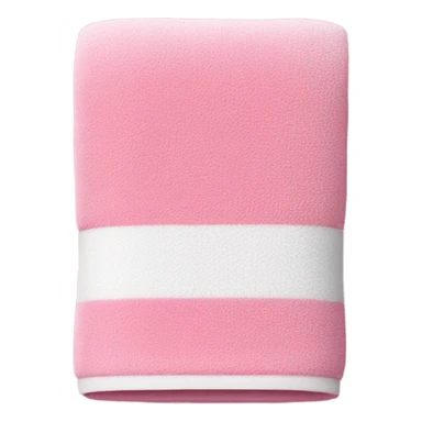 Pink towel mixed with white sticker