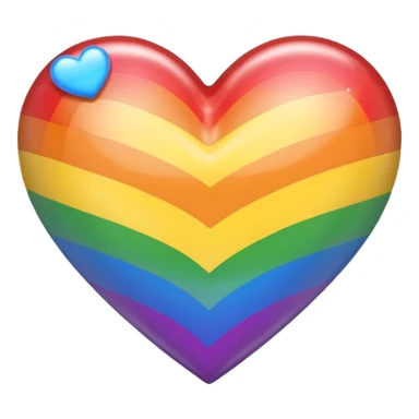 rainbow pride heart with subtle highlight sticker