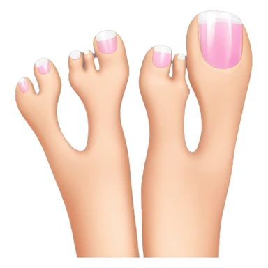 French tip pedicure sticker