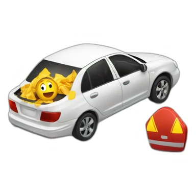 accident de voiture sticker