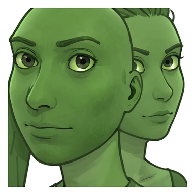 Girl look at boy sticker