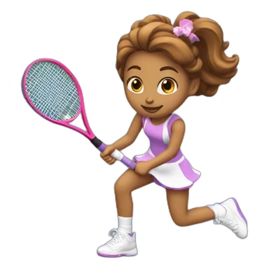 rocket princess play tenis sticker