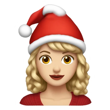 Taylor Swift with a cozy christmas hat sticker