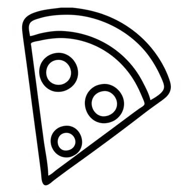 outlined slice of pizza icon sticker