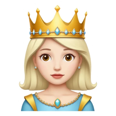 Colocha blanca con corona de reina  sticker