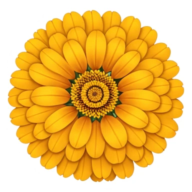 Yellow marigold icon sticker