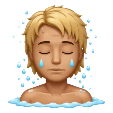 a man getting shampoo everywhere sticker