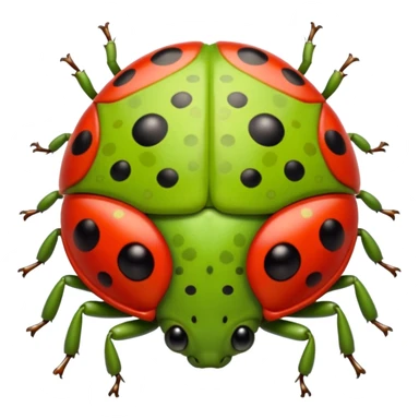 lime cute lady bug sticker