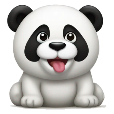 Panda pooping sticker