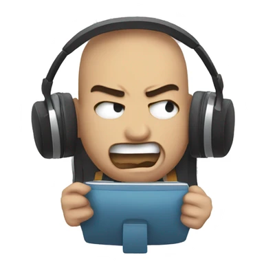 a gamer who is super madand is breaking his conroller and just wastd in rage  sticker