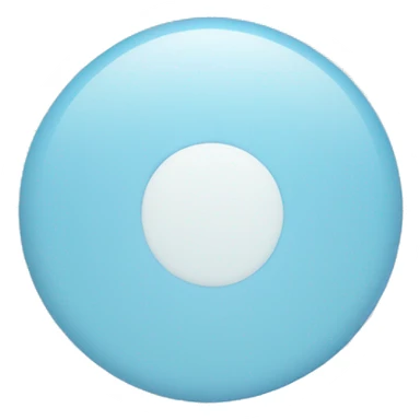 full circle in light blue sticker