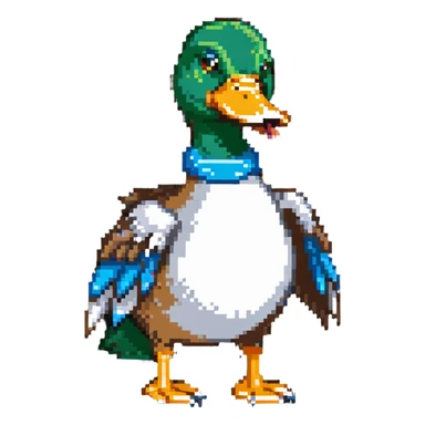 mallard duck holding duct tape sticker