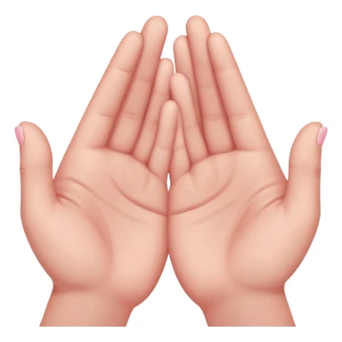 pray hands soft pink sticker