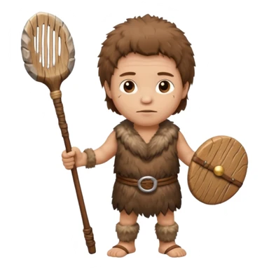 mini stone age man sticker