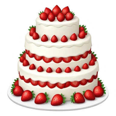 3 tier Strawberry Cake sticker