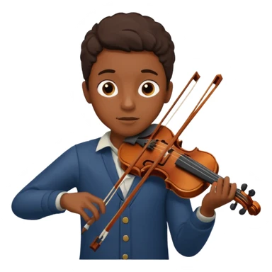 black boy playing violin sticker
