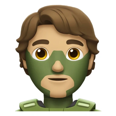 Man With brown hair as master chief  sticker