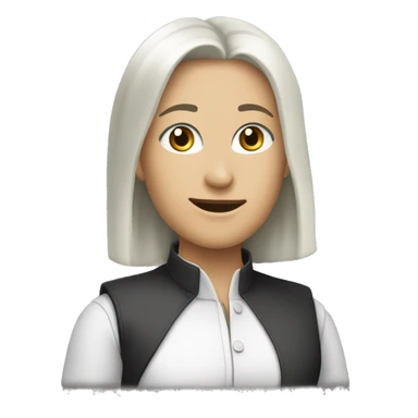 Девушка с длинными прямыми черными волосами, с серо-зелёными глазами, средней тип цвета кожи , sticker