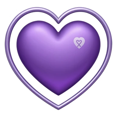 Purple Heart top right side ahh infinite symbol sticker