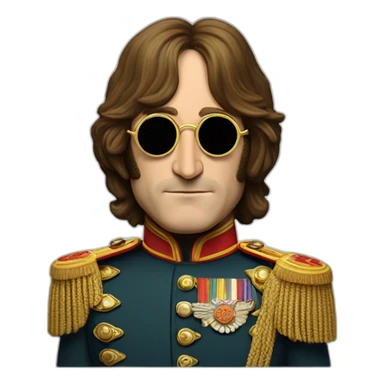 John Lennon head sgt pepper sticker