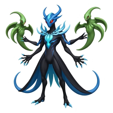 Darkrai-Venom-Cresselia-Zygarde-Electrike-Fakémon-fusion, full body sticker