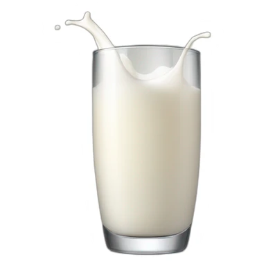 Milk poured into a glass sticker
