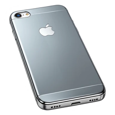 an elegant metallic chrome iphone sticker