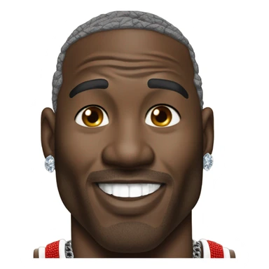 Michael Jordan wearing a diamond chain sticker