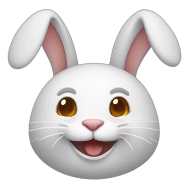 rabbit in Google Meet is laughing sticker