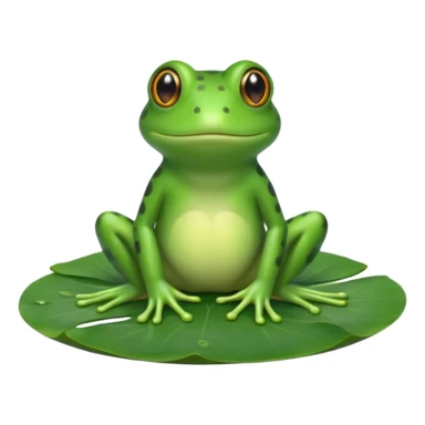 cute frog sitting on a lily pad sticker