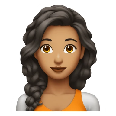 mujer con cabello naranja, labios grandes y mirada hermosa sticker