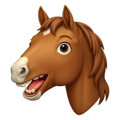 Horse smiling showing teeth sticker