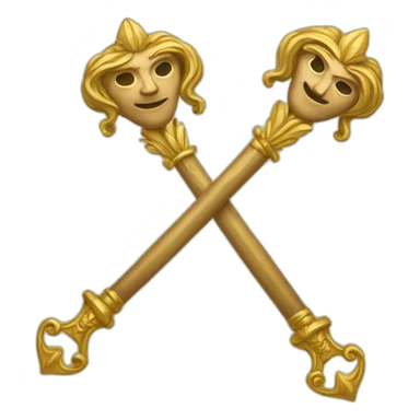 a sceptre with two heads sticker