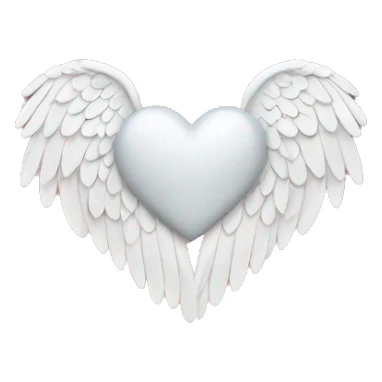 A heart with angel wings sticker