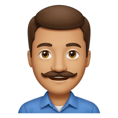 Mustache on a normal smile sticker
