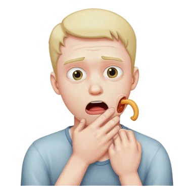 man choking himself  sticker