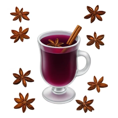 Mulled wine with star anise sticker