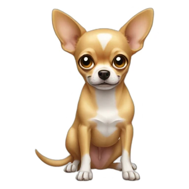 chihuahua dog with three eyes sticker