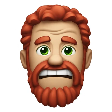 red irish angry man  sticker