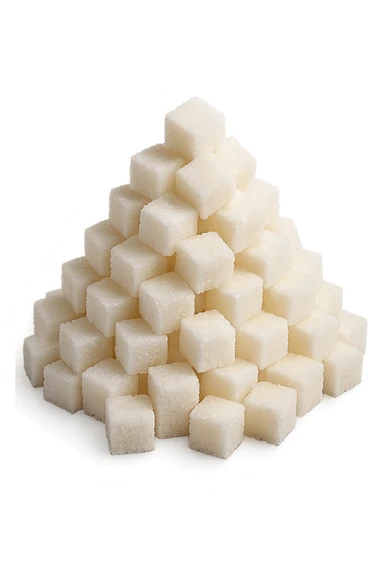 monagna di zollette di zucchero, iperrealistico 4k sticker