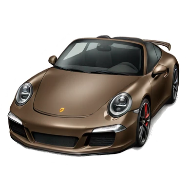 Brown porche 911 gts sticker