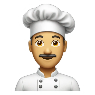 A chef with a chef hat sticker