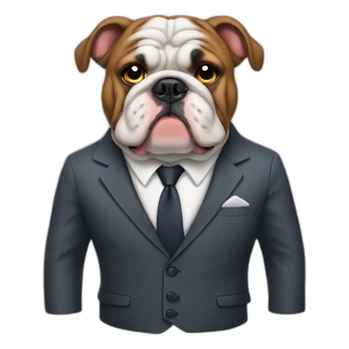 Bulldog in a suit sticker