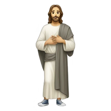 jesus wearing converse sticker