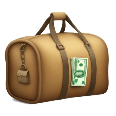Money in a duffle bag sticker