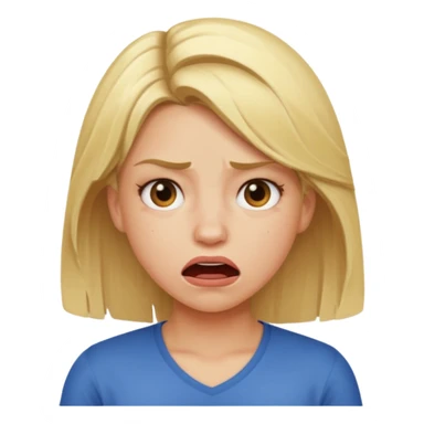 a blonde haired girl taking a really bad smelly poop sticker